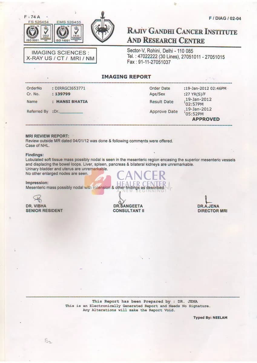 Anaplastic Large Cell Lymphoma Case Study: Complete Remission and Metabolic Resolution Documented on PET-CT — medical report 2