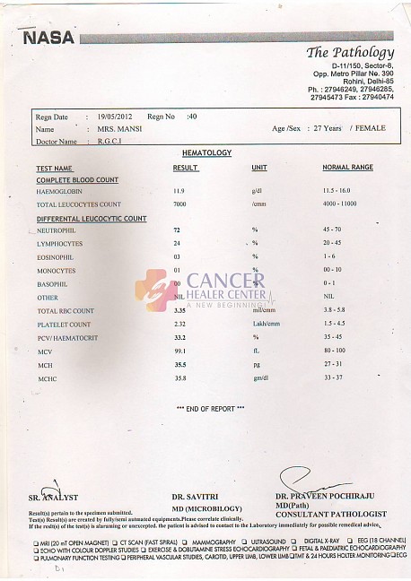 Blood cancer report image