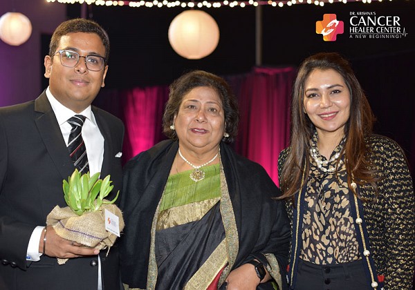 Dr. Tarang Krishna with her mother & wife during the cancer awareness event
